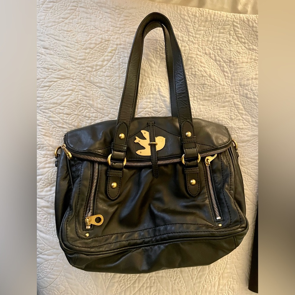 Marc by Marc Jacob’s Petal to the Metal Black Leather Handbag